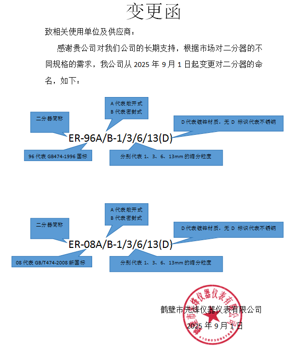 二分器变更函